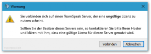 TeamSpeak 3 Server greylisted