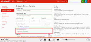 Instanz-Einstellungen: Whisper-Mode